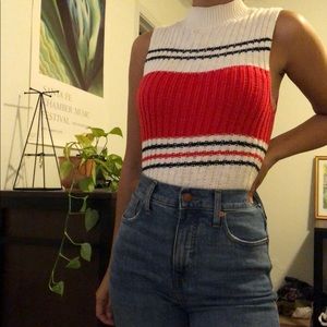 Abercrombie striped sweater tank